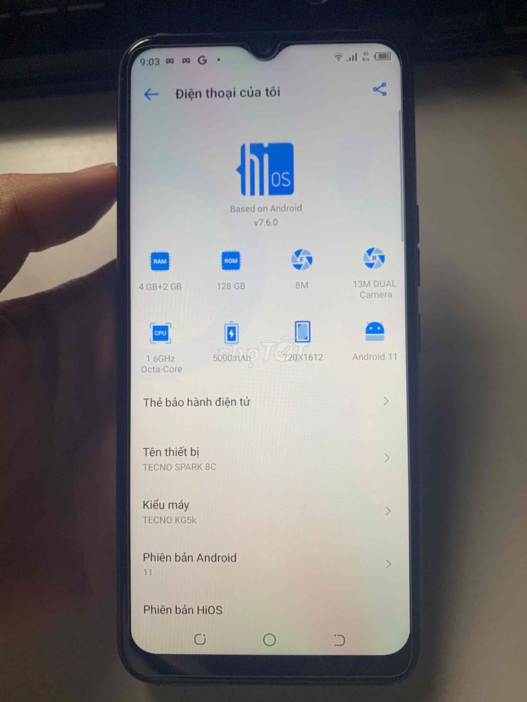 Bán Tecno spark 8c 4/128 full cn. Mua bán Điện thoại tại Quận Thanh Khê Đà Nẵng được đăng bởi Anh hình 1