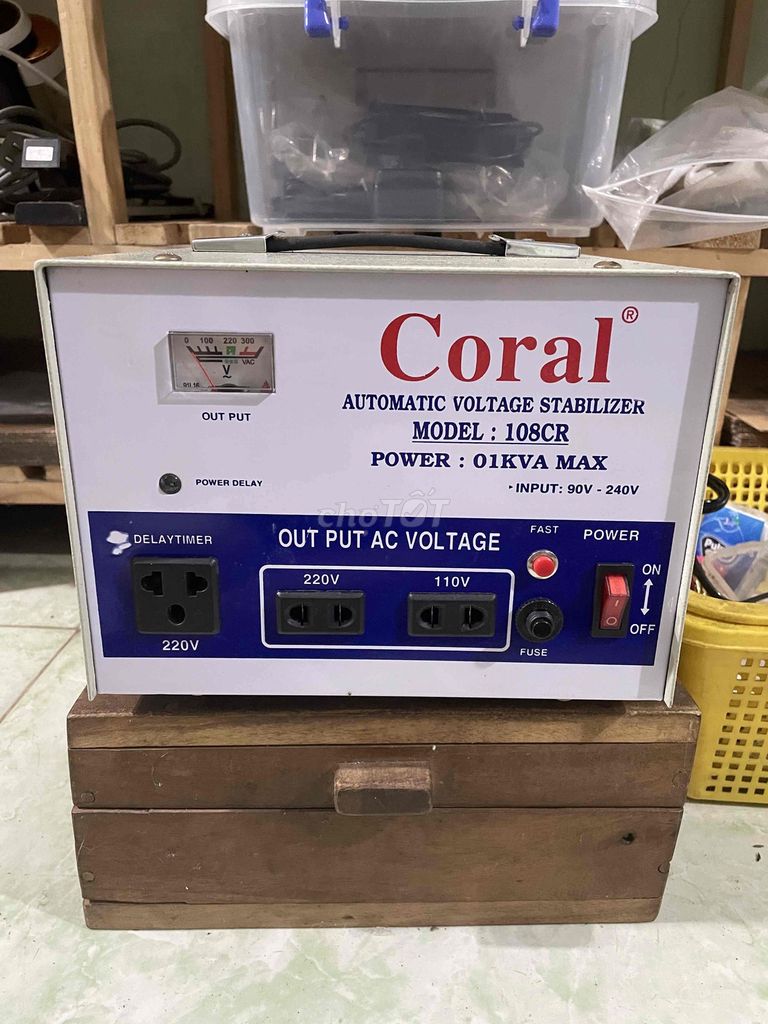 Ổn áp Coral 1KVA 90-240V MỚI CHƯA XÀI. Mua bán Nội thất, đồ gia dụng khác tại Huyện Phú Giáo Bình Dương được đăng bởi Xuân Nguyễn hình 1