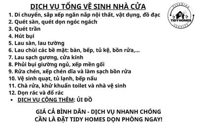 Vệ sinh nhà cửa và Dọn trọ trọn gói giá bình dân. Dịch vụ dọn dẹp nhà tại Thành phố Thủ Đức Tp Hồ Chí Minh được đăng bởi Công Hải Hồ