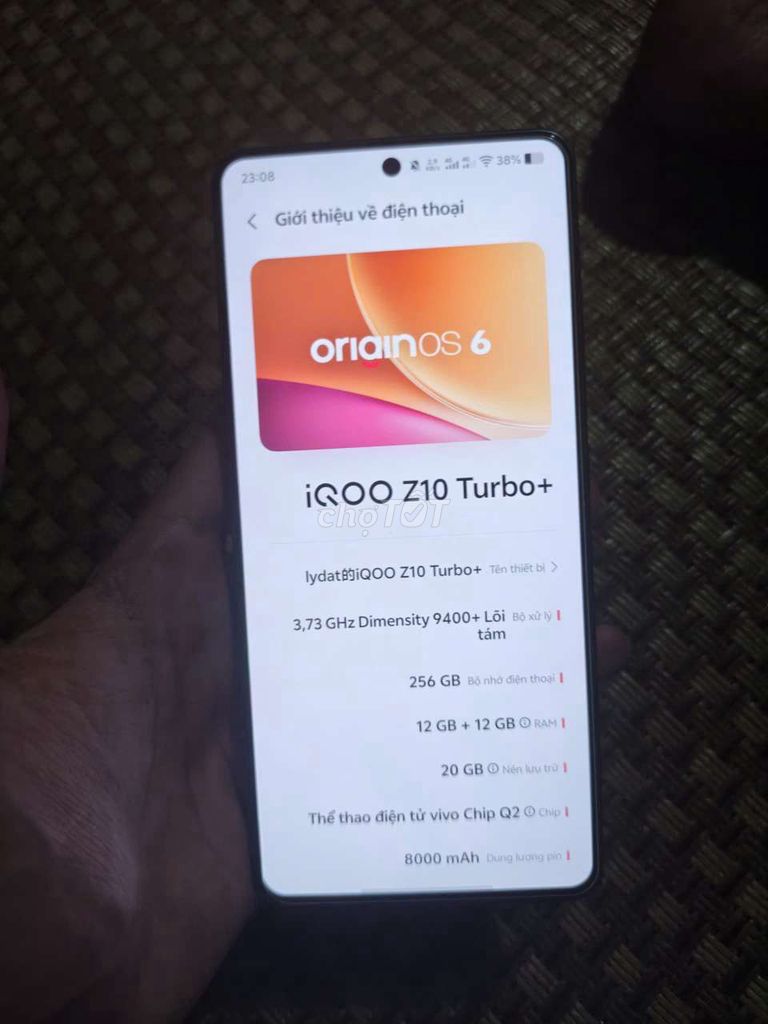 iQOO Z10 Turbo+ 12GB/256GB Xám cũ. Mua bán Điện thoại tại Thành phố Thủ Đức Tp Hồ Chí Minh được đăng bởi Huy hình 1