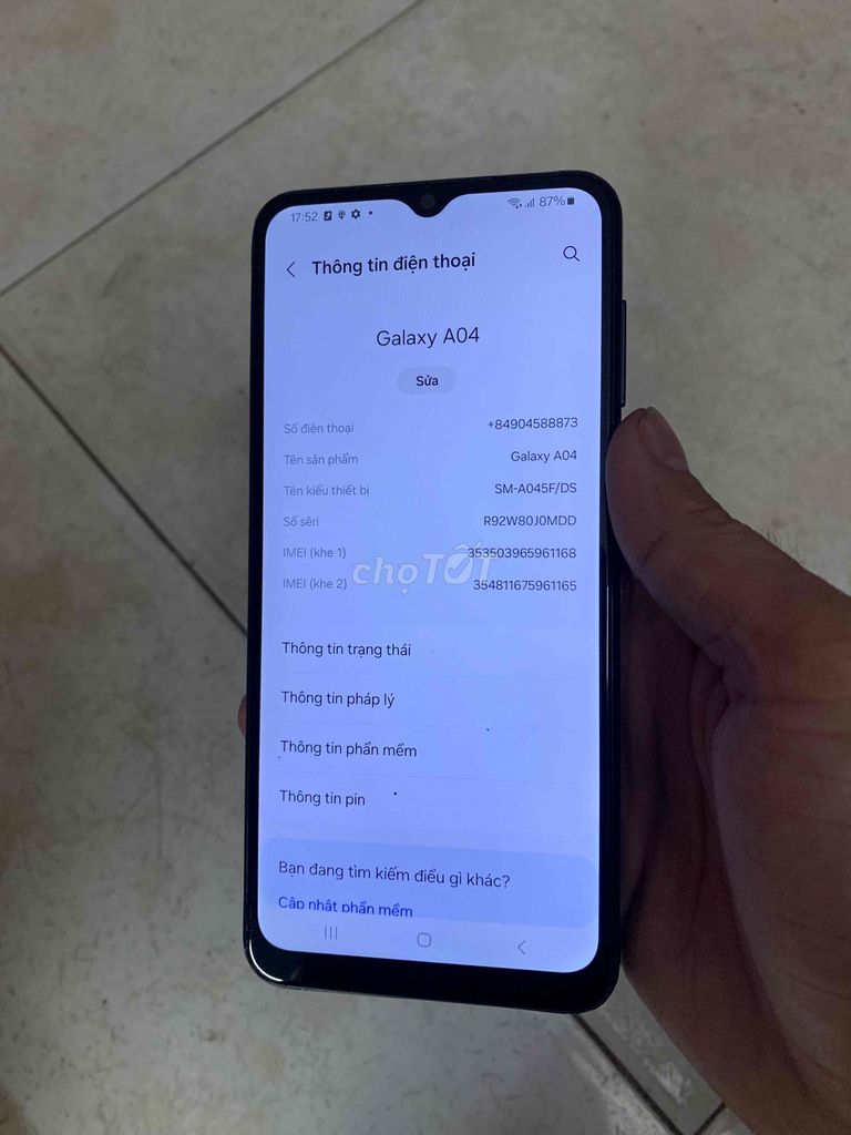 Samsung A04. Mua bán Điện thoại tại Thành Phố Đồng Hới Quảng Bình được đăng bởi ĐỨC PHẠM hình 1