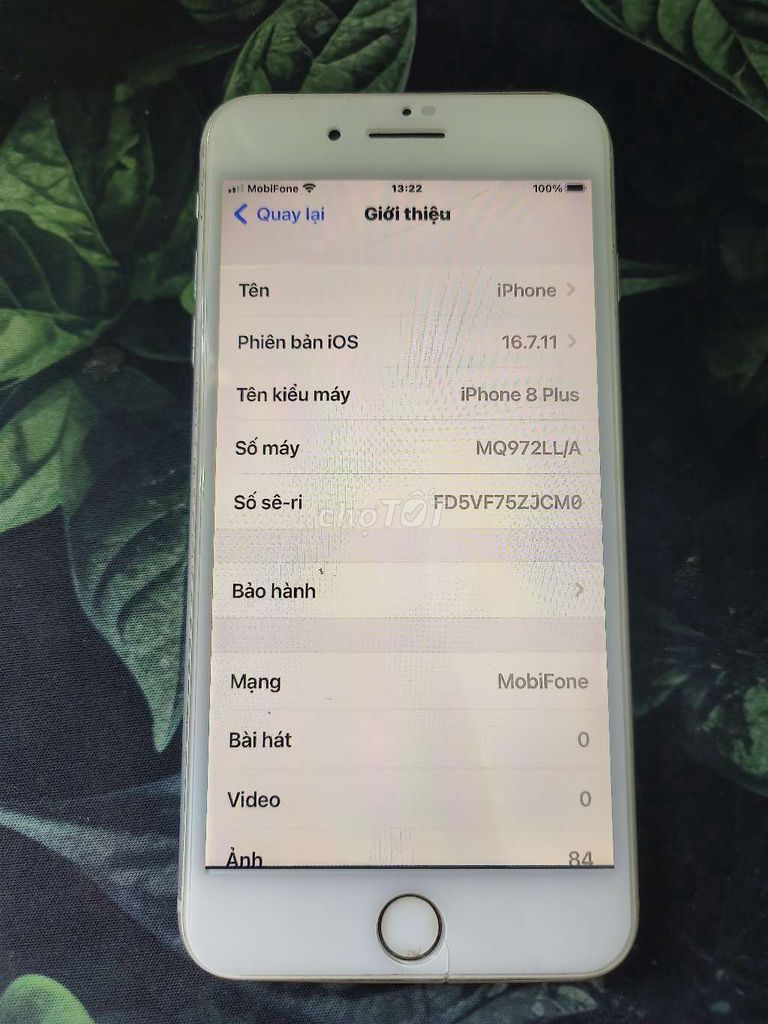 Apple iPhone 8 Plus 64GB Trắng Đã sử dụng. Mua bán Điện thoại tại Thành phố Thủ Đức Tp Hồ Chí Minh được đăng bởi Nhân Mã hình 1