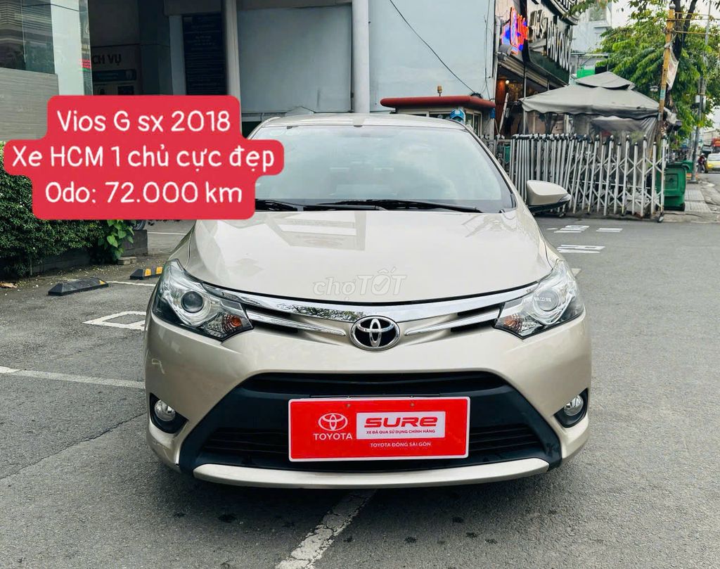 Vios .5G CVTsx 2018,72000 km, xe 1 chủ HCM