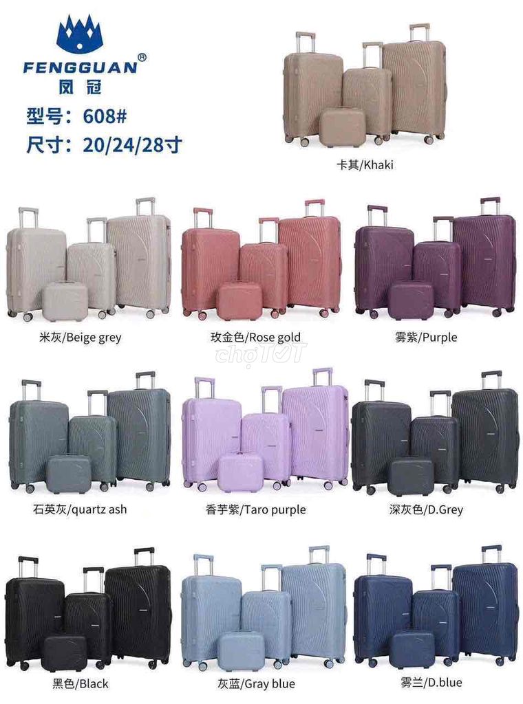 Vali du lịch FENGGUAN 20/24/28 inch nhiều màu. Mua bán Túi xách tại Quận Cẩm Lệ Đà Nẵng được đăng bởi Trương Thị Ngọc Diễm hình 1