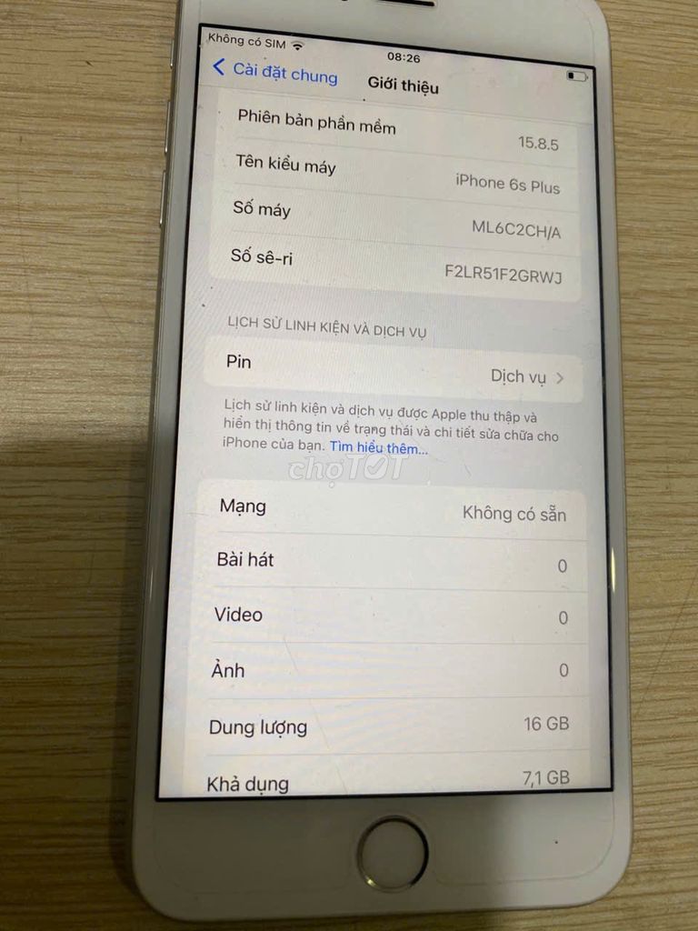 Apple iPhone 6s Plus 16GB Xám. Mua bán Điện thoại tại Quận Gò Vấp Tp Hồ Chí Minh được đăng bởi Trinh Quang Duy hình 1