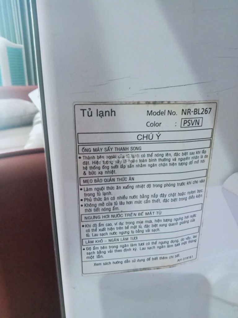 Tủ lạnh Panasonic NR-BL267 Inverter 236 lít Bạc. Mua bán Tủ lạnh tại Thành phố Tam Kỳ Quảng Nam được đăng bởi quangnguyen hình 1