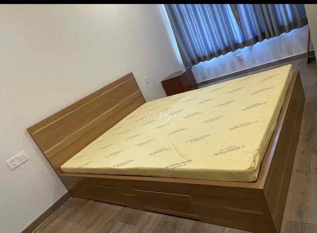 Giường ngủ 1m6x2m Gỗ MDF Hộc kéo. Mua bán Giường, chăn ga gối nệm tại Quận 12 Tp Hồ Chí Minh được đăng bởi Hong Le hình 1