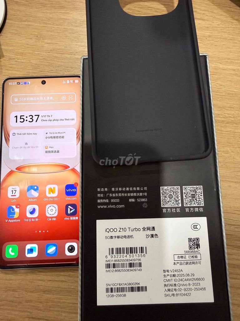Vivo iQOO Z10 Turbo 256GB sa mạc. Mua bán Điện thoại tại Quận Ngũ Hành Sơn Đà Nẵng được đăng bởi Hung Nguyen hình 1