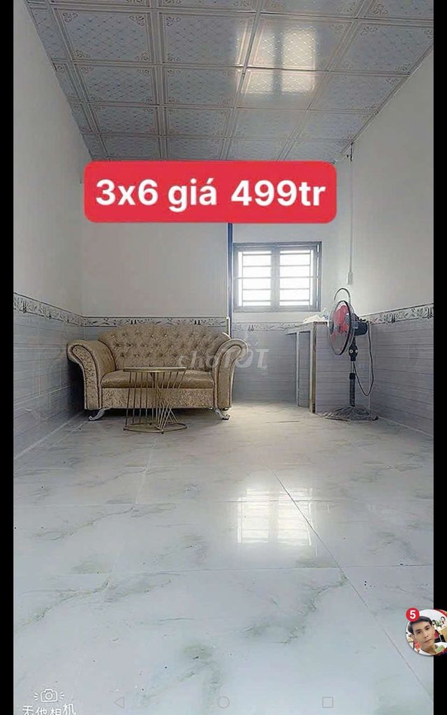 BÁN NHÀ 3X6 MỚI ĐẸP HẺM XE TẢI 8M GẦN VỊT QUAY HÙNG TRANG BÌNH HƯNG