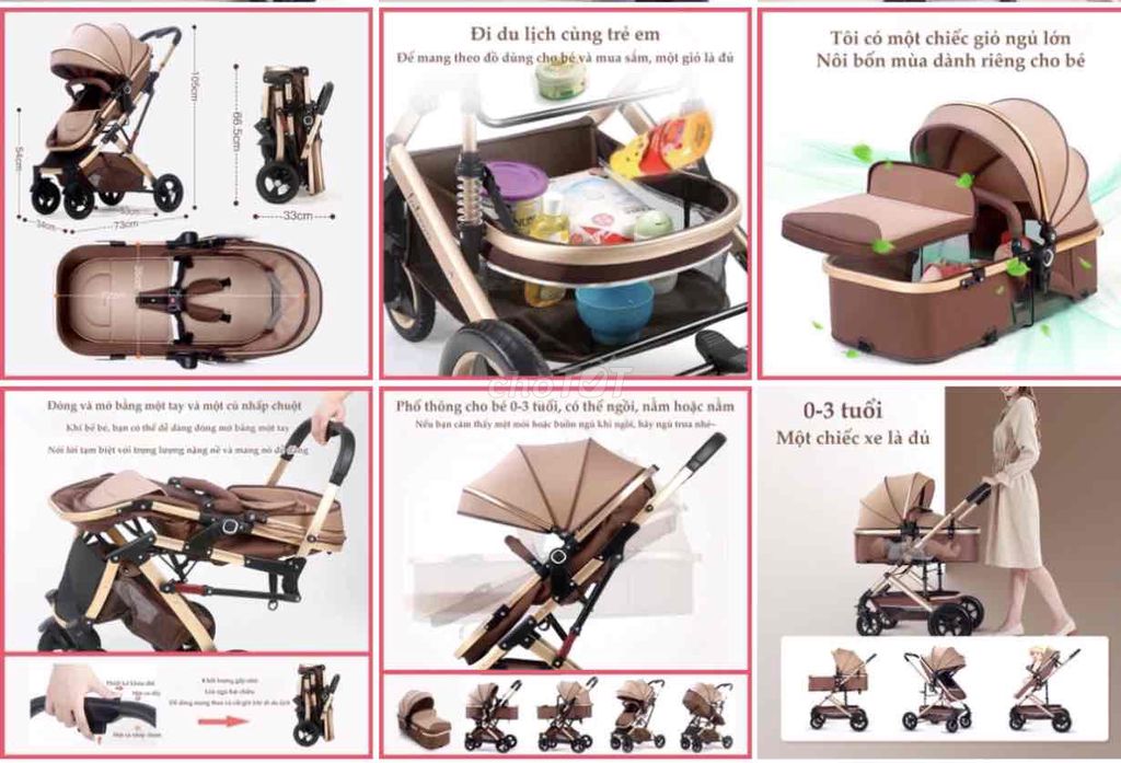 Xe đẩy em bé gấp gọn Nâu. Mua bán Mẹ và bé tại Huyện Củ Chi Tp Hồ Chí Minh được đăng bởi Tạo hình 1