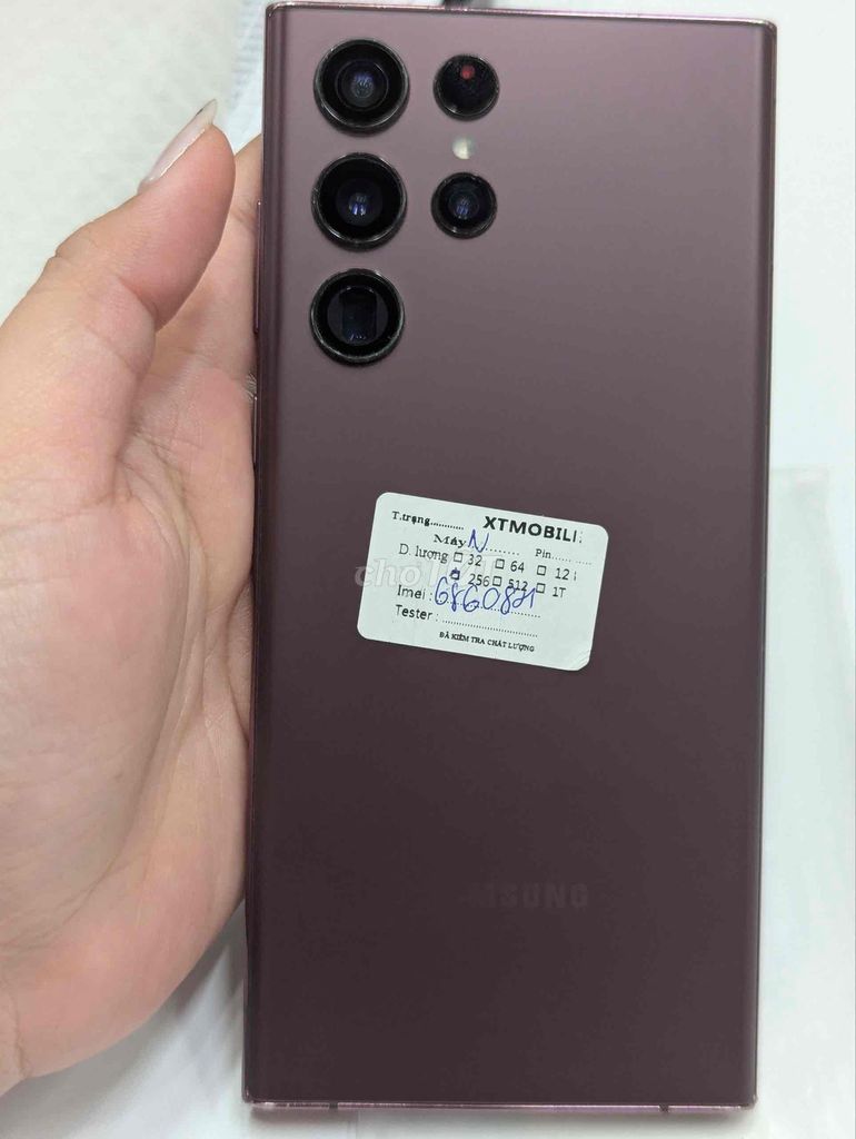Samsung S22 Ultra Đỏ rượu Đã sử dụng. Mua bán Điện thoại tại Quận 10 Tp Hồ Chí Minh được đăng bởi Xtmobile 3 tháng 2 hình 1