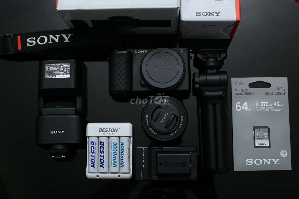 Sony Zve10 + Kit + Flash Sony F28RM + Báng tay cầm - 121922320