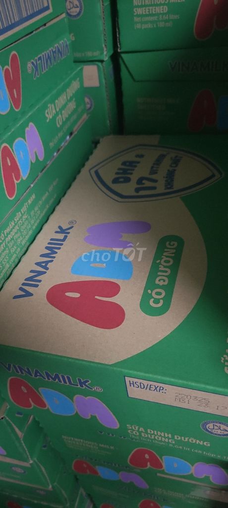 VINAMILK ADM 180ML CÓ ĐƯỜNG