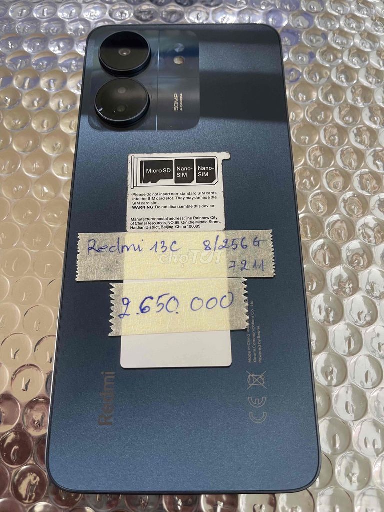 Xiaomi Redmi 13C 8/256gb zin đẹp. Mua bán Điện thoại tại Quận Ninh Kiều Cần Thơ được đăng bởi Cầm Đồ Anh Quý hình 1