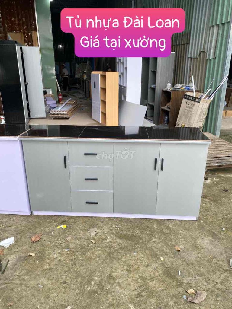 Tủ bếp Nhựa Đài Loan 1m60 new##. Mua bán Tủ, kệ gia đình tại Quận Bình Thạnh Tp Hồ Chí Minh được đăng bởi Nội Thất Gia Đình hình 1