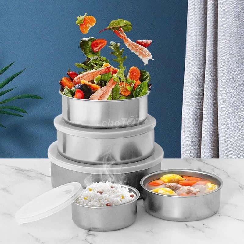 Bộ 5 thố inox có nắp đậy. Mua bán Dụng cụ nhà bếp tại Quận Tân Bình Tp Hồ Chí Minh được đăng bởi Gia Dụng Blue Home Bành Văn Trân hình 1
