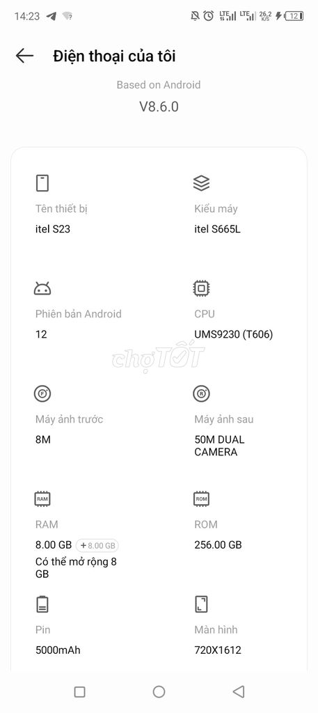 Itel S23 8GB/256GB. Mua bán Điện thoại tại Huyện Nhà Bè Tp Hồ Chí Minh được đăng bởi Bảo Trần hình 1