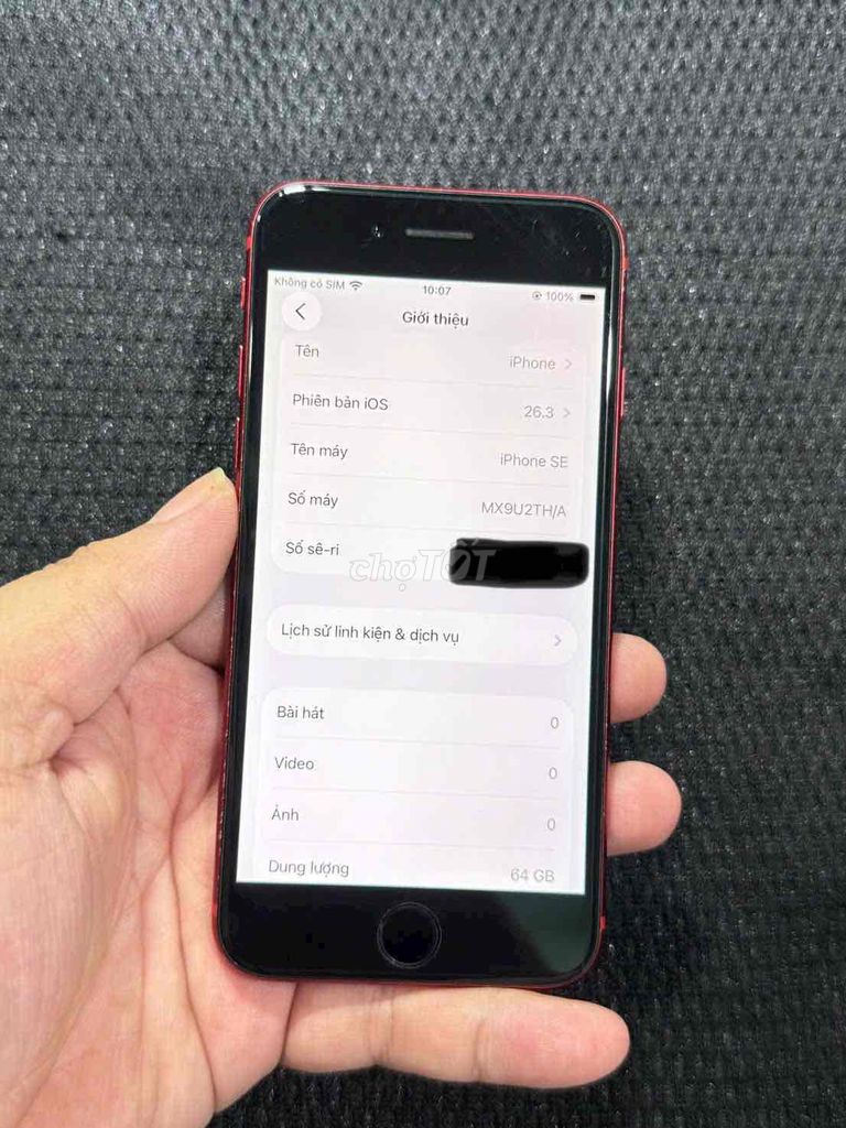Apple iPhone SE 2020 64GB Đỏ Đã dùng. Mua bán Điện thoại tại Quận Tân Bình Tp Hồ Chí Minh được đăng bởi Tên chưa cung cấp hình 1