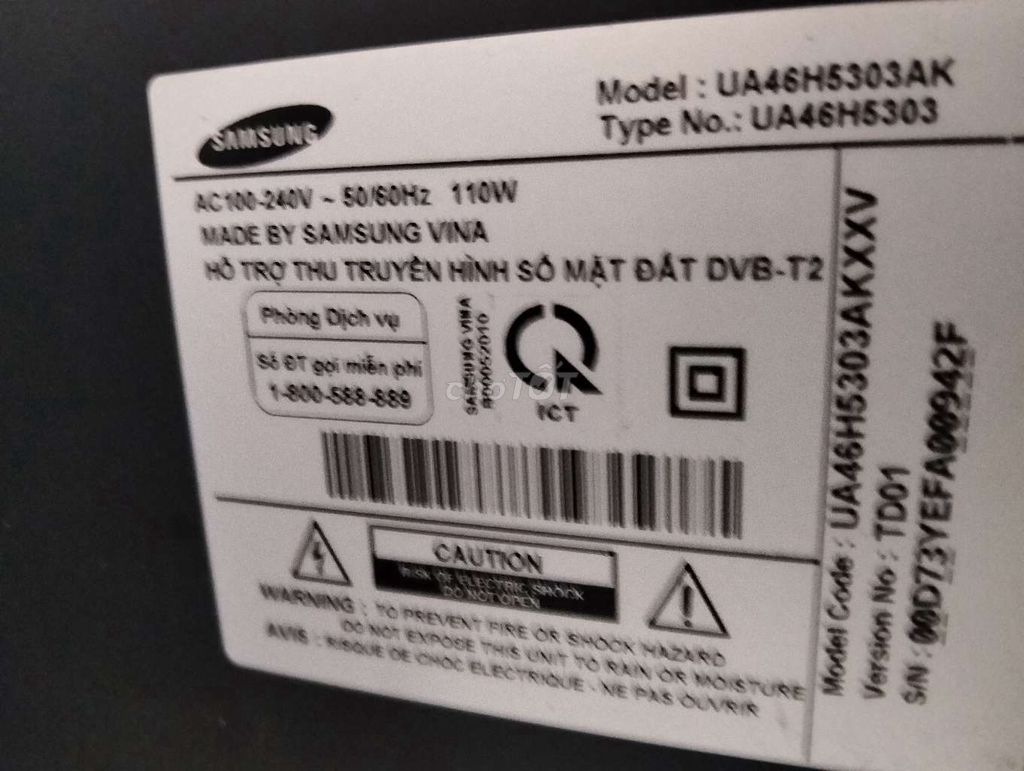 Tivi Samsung UA46H5303AK 48 inch. Mua bán Tivi, Âm thanh tại Thành phố Vũng Tàu Bà Rịa - Vũng Tàu được đăng bởi Minh Hà hình 1