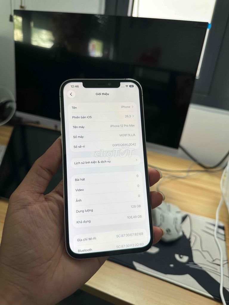 Apple iPhone 12 Pro Max 128GB Trắng. Mua bán Điện thoại tại Quận Ninh Kiều Cần Thơ được đăng bởi Thổ Địa  hình 1