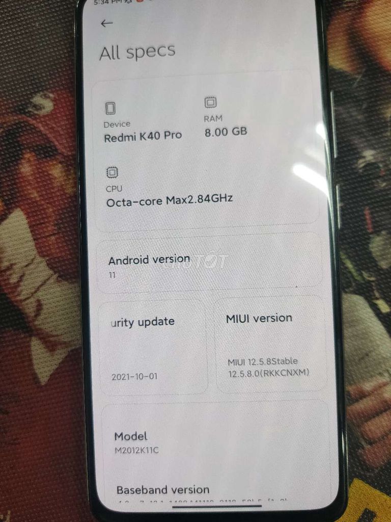 Xiaomi Redmi K40 Pro 8GB 256GB Trắng. Mua bán Điện thoại tại Quận 1 Tp Hồ Chí Minh được đăng bởi Anh hình 1