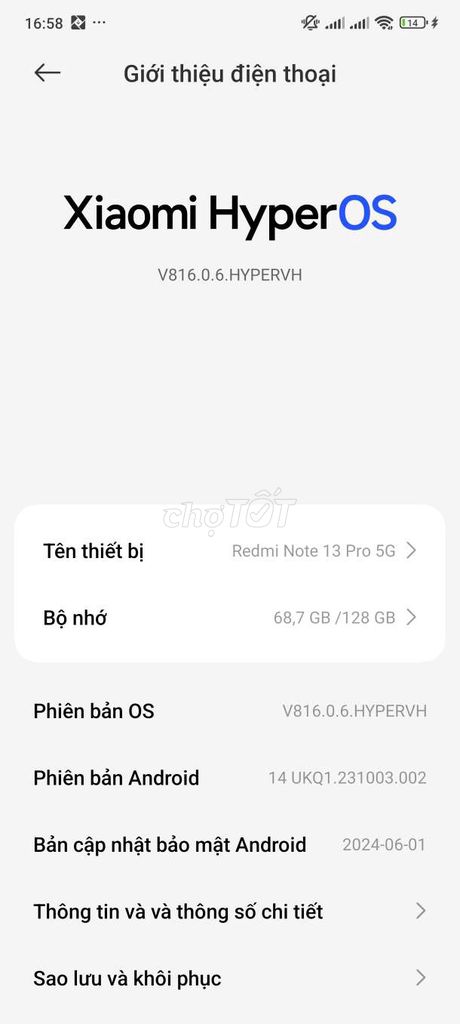 Xiaomi Redmi Note 13 Pro 5G 128GB. Mua bán Điện thoại tại Quận Cái Răng Cần Thơ được đăng bởi VN hình 1