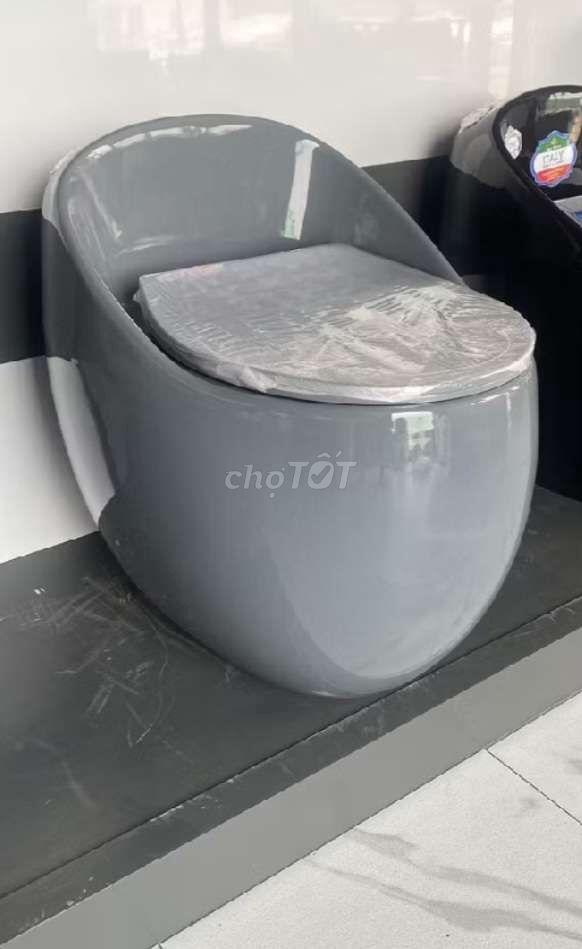 Bồn cầu 1 khối Xám Siphonic Flushing Nano. Mua bán Thiết bị vệ sinh, nhà tắm tại Quận Bình Tân Tp Hồ Chí Minh được đăng bởi NiNa SHOP hình 1