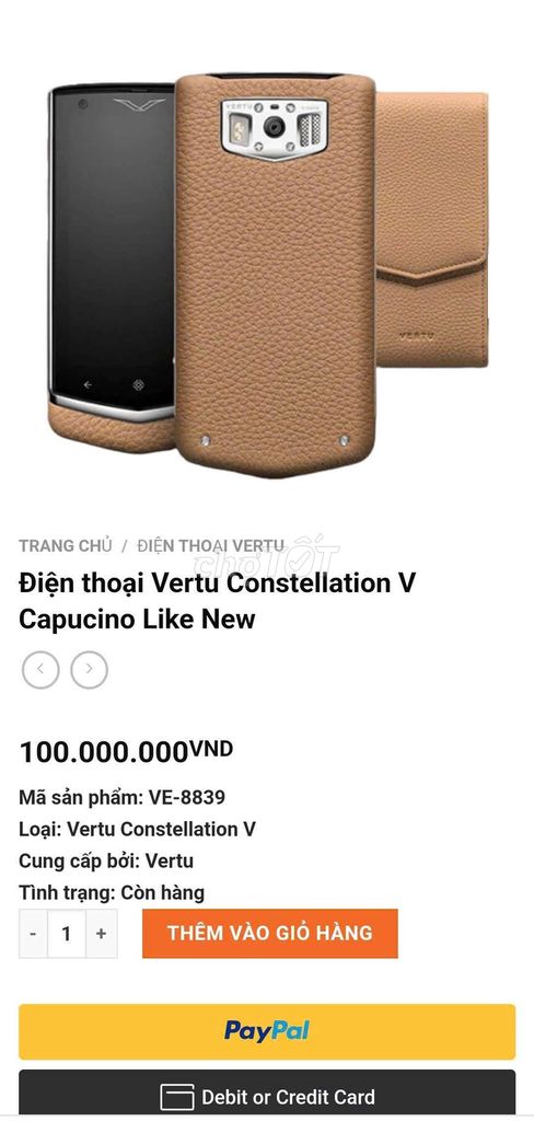 Vertu Constellation V. Mua bán Điện thoại tại Quận Cầu Giấy Hà Nội được đăng bởi vintage vietnam hình 1