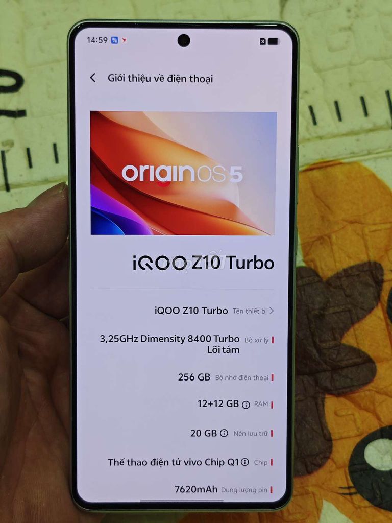 IQOO Z10 Turbo 12GB/256GB Trắng. Mua bán Điện thoại tại Quận Hoàng Mai Hà Nội được đăng bởi Nguyennoi hình 1