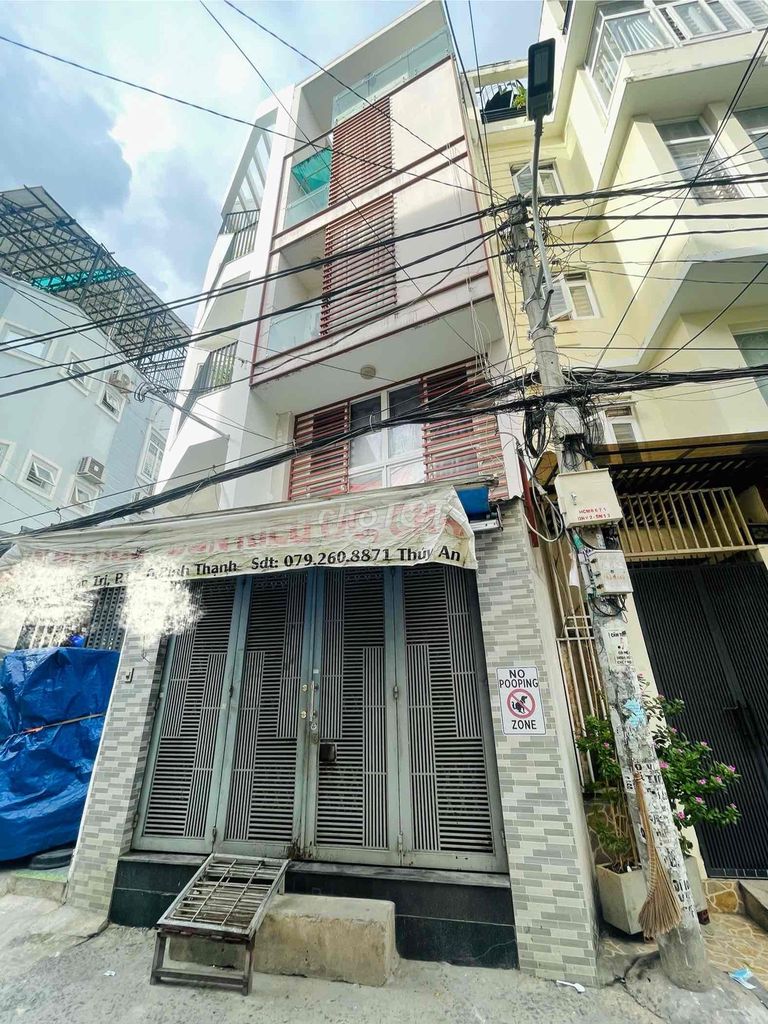 Bán nhà 5 tầng đúc bê tông hẻm xe hơi Phan Văn Trị gần Emart