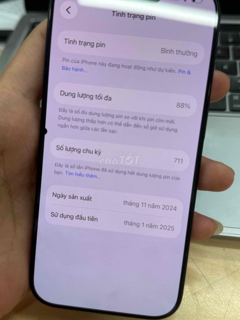 Apple iPhone 16 Pro 128GB Đen VNA Chấm mực. Mua bán Điện thoại tại Quận Bình Thạnh Tp Hồ Chí Minh được đăng bởi Trần Hải Nam hình 1