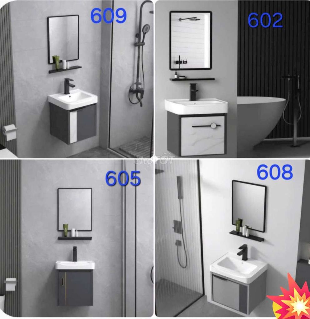 Bộ tủ lavabo treo tường nhỏ gọn