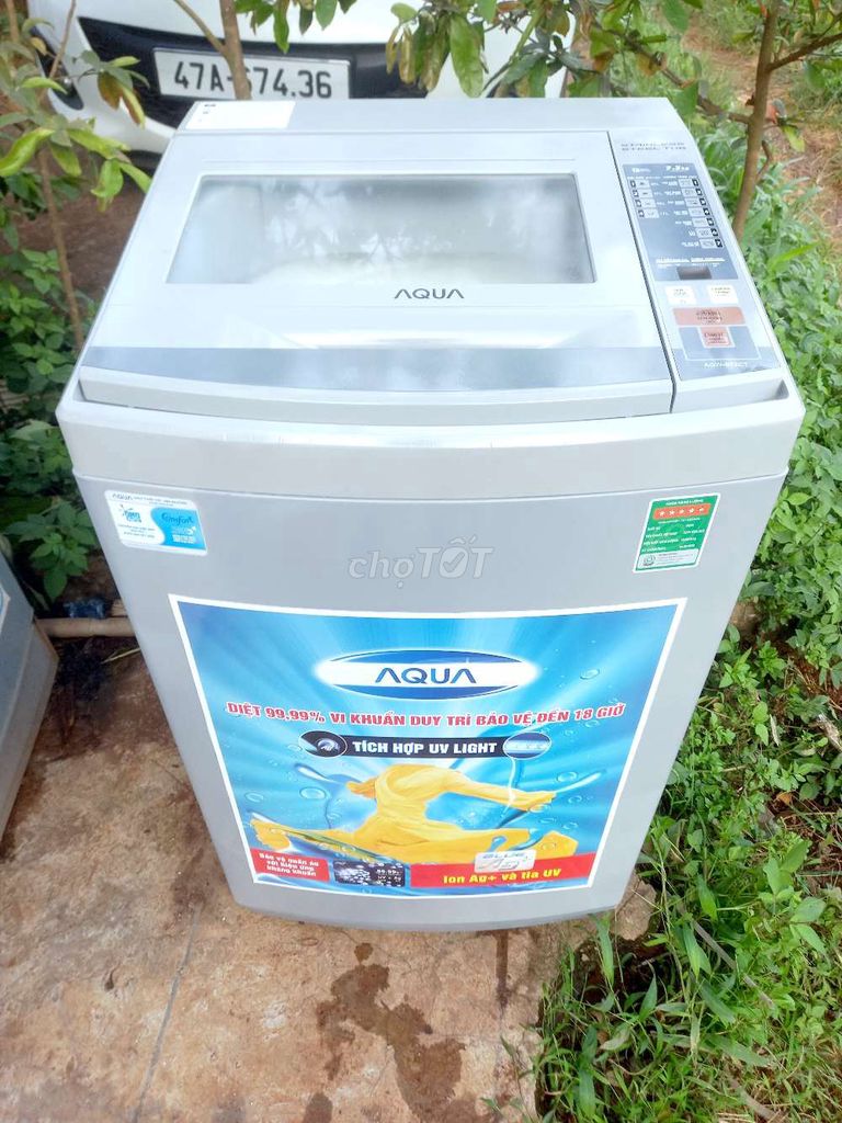 Máy giặt Aqua Xám 7.2 kg. Mua bán Máy giặt tại Thành phố Buôn Ma Thuột Đắk Lắk được đăng bởi long hình 1