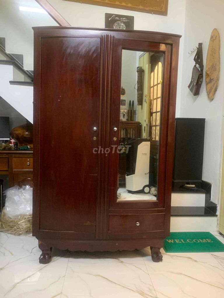 Tủ quần áo Gỗ Nâu 1m75 x 1m10 x 45cm. Mua bán Tủ, kệ gia đình tại Quận Gò Vấp Tp Hồ Chí Minh được đăng bởi Nguyễn Văn Thành hình 1