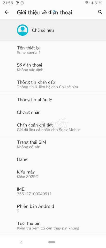 Sony Xperia 1 64GB Tím Xước nhiều. Mua bán Điện thoại tại Huyện Châu Thành Kiên Giang được đăng bởi Danh Chí Kiên  hình 1