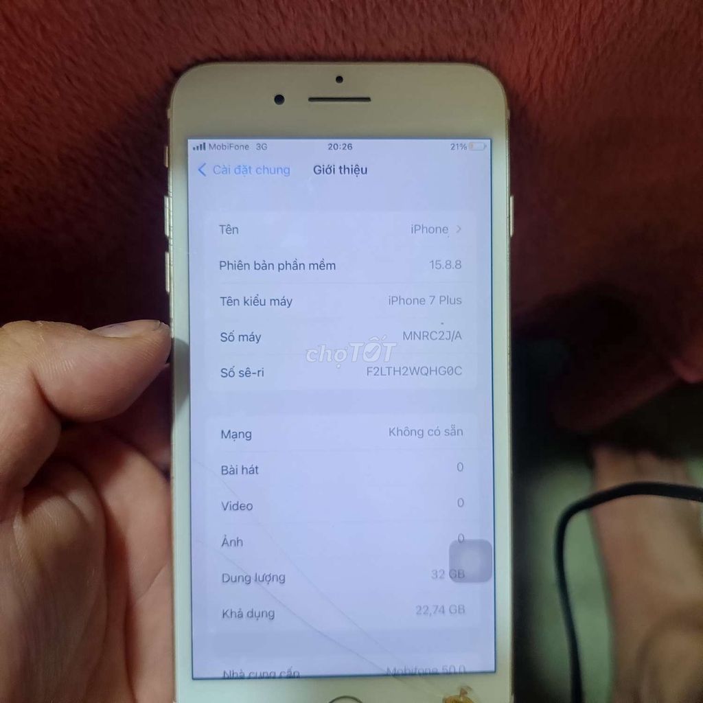 Apple iPhone 7 Plus 32GB Vàng Đã qua sử dụng. Mua bán Điện thoại tại Quận 12 Tp Hồ Chí Minh được đăng bởi nam hình 1