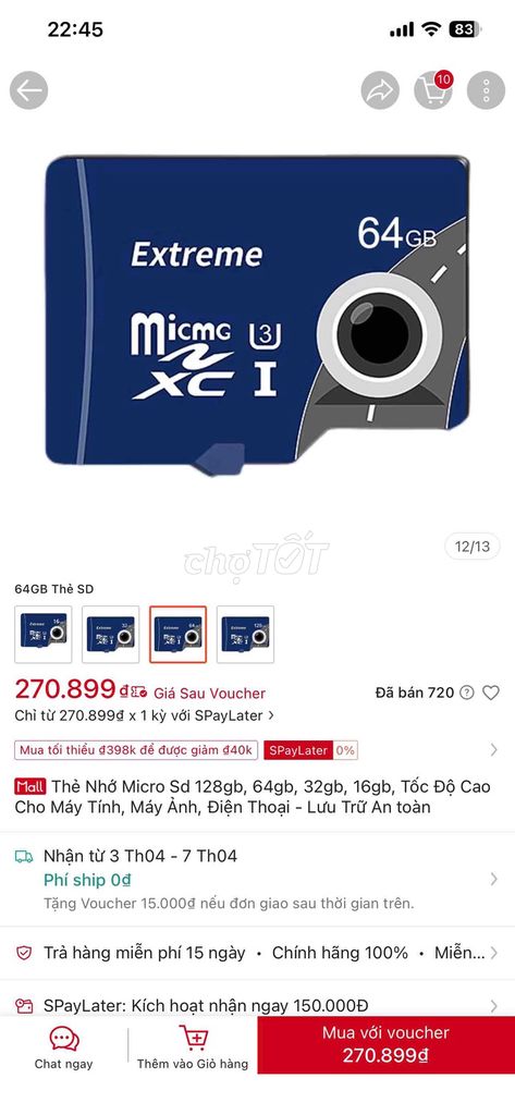 Thẻ nhớ Dosenpro 64GB mới. Mua bán Phụ kiện (Màn hình, Chuột...) tại Huyện Long Điền Bà Rịa - Vũng Tàu được đăng bởi Đỗ Minh Đông hình 1