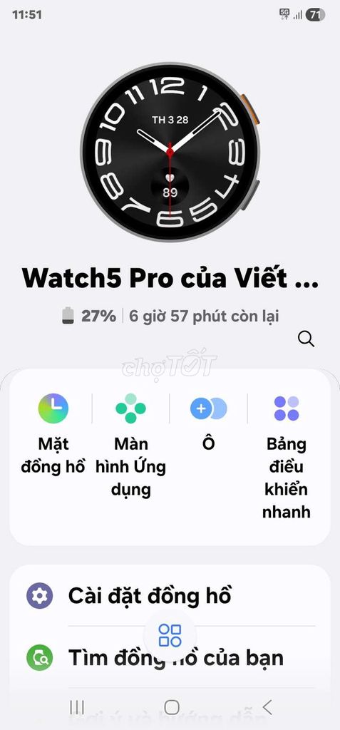 Samsung Watch5 Pro Xám. Mua bán Thiết bị đeo thông minh tại Thành phố Thủ Đức Tp Hồ Chí Minh được đăng bởi Chinh Chuyen hình 1