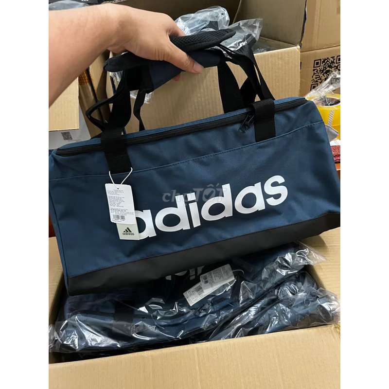 TÚI ADIDAS GN2039 DUFFEL LOGO ESSENTIALS 39L xanh