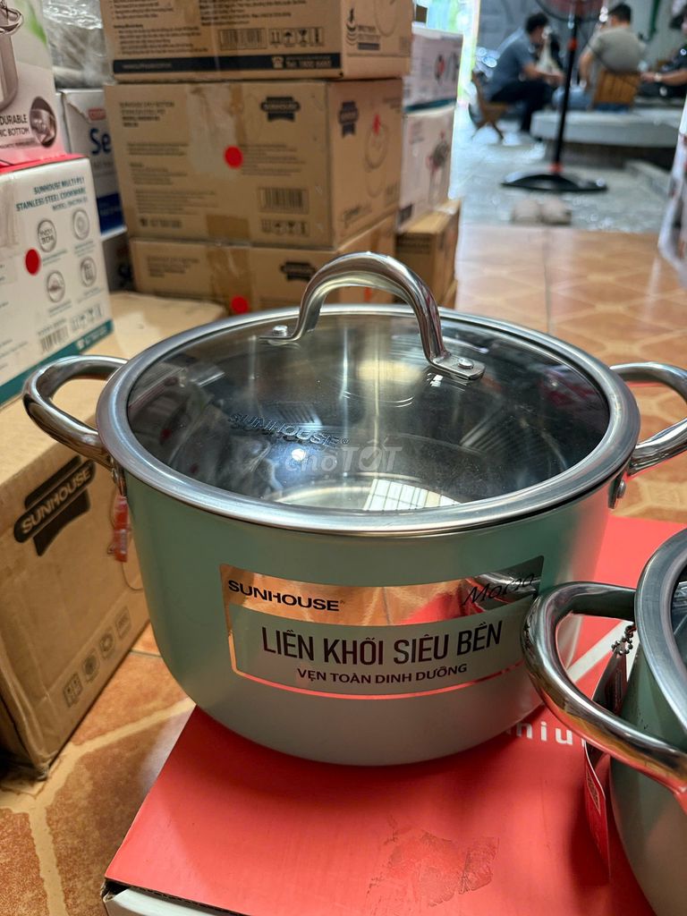 BỘ NỒI CHẢO INOX 304 ĐÁY LIỀN SUNHOUSE MAMA SHG809. Mua bán Dụng cụ nhà bếp tại Huyện Bình Chánh Tp Hồ Chí Minh được đăng bởi GIA PHÁT ĐIỆN MÁY SỈ LẺ hình 4