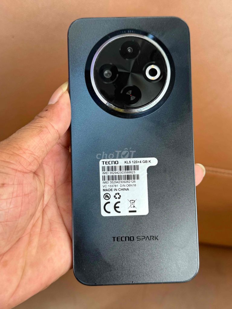TECNO SPARK 30C 128GB Đen Like New. Mua bán Điện thoại tại Quận 10 Tp Hồ Chí Minh được đăng bởi CAO THANH MỪNG hình 1