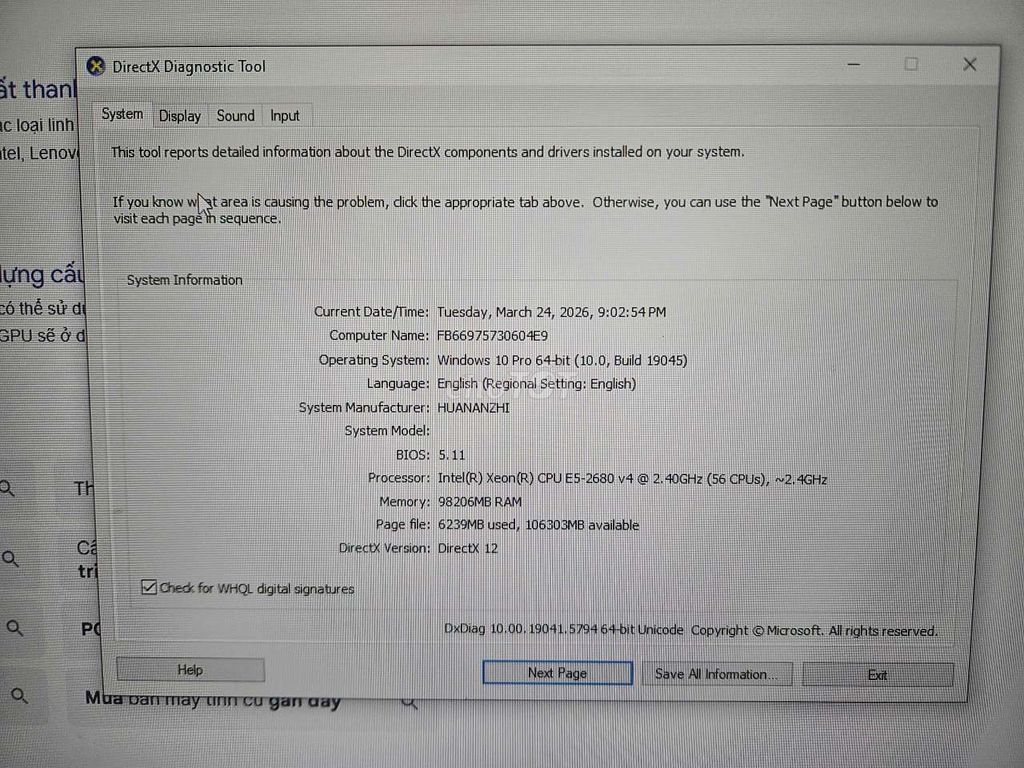 HUANANZHI Xeon E5-2680 v4 GTX 1060 TI. Mua bán Máy tính để bàn tại Thành phố Thanh Hóa Thanh Hóa được đăng bởi Hoàng Hưng hình 1