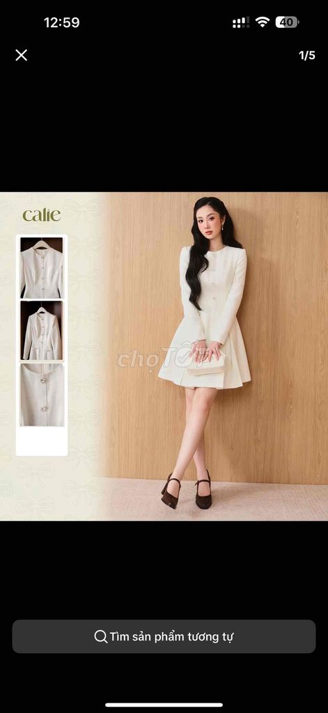 Váy Calie nữ size S Trắng. Mua bán Quần áo tại Huyện Quế Võ Bắc Ninh được đăng bởi Huyền Thanh hình 1