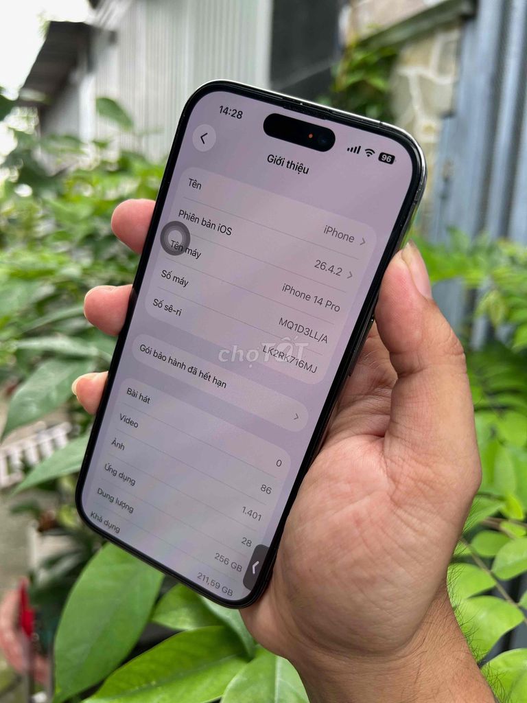 iPhone 14 Pro 256GB Tím Đã sử dụng. Mua bán Điện thoại tại Huyện Bình Chánh Tp Hồ Chí Minh được đăng bởi Lâm mobiphone hình 1