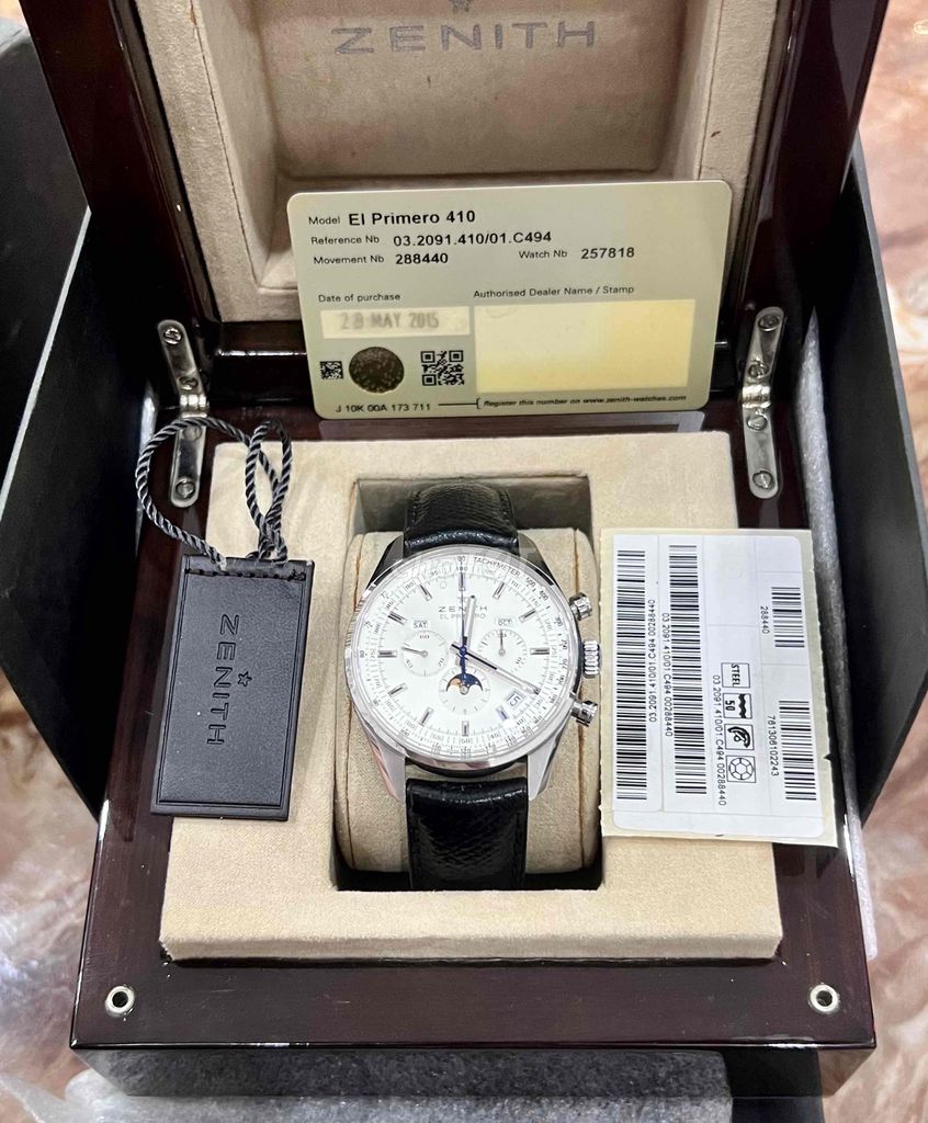 Zenith El Primero Complete Calendar Fullbox thẻ