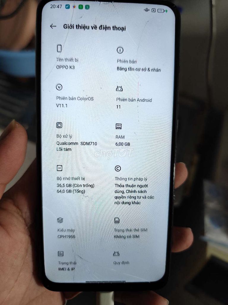 OPPO K3 64GB Trắng. Mua bán Điện thoại tại Thành phố Biên Hòa Đồng Nai được đăng bởi Minh  hình 1