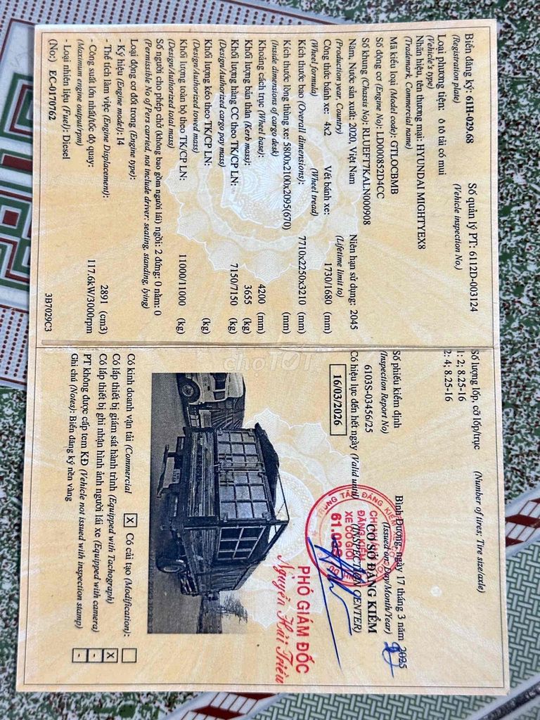 xe gia đình cần bán Huyndai 7T150 SX 2020 zin 100%. Mua bán Xe tải, xe ben tại Thành phố Biên Hòa Đồng Nai được đăng bởi Đỗ Việt Hồng hình 4