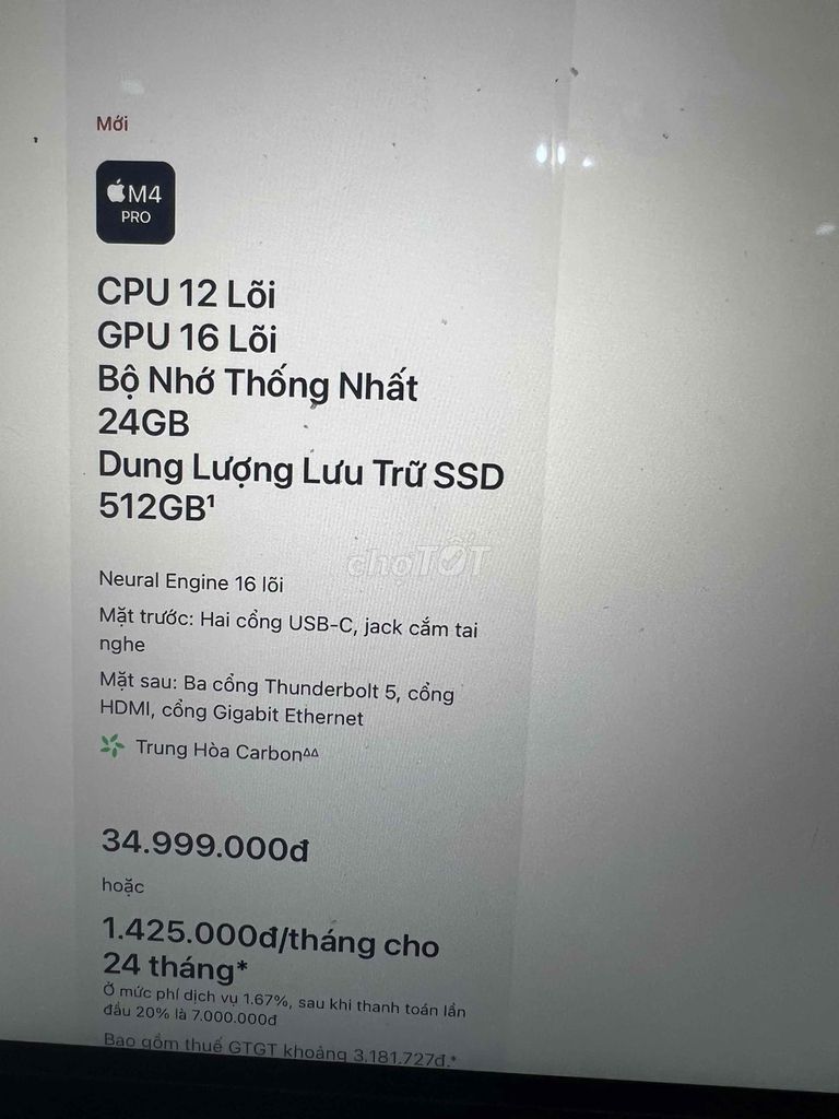 Mac Mini 2020 các cấu hình M1/8gb/256