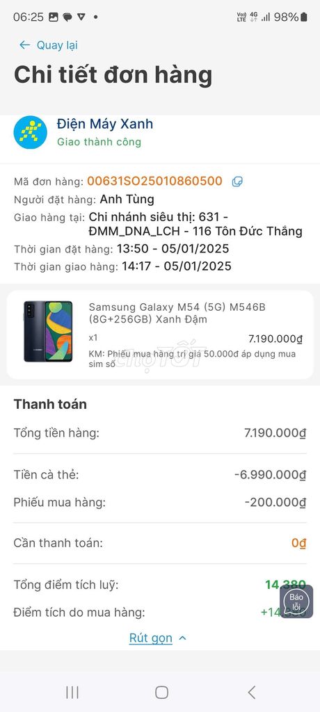 SAMSUNG M54 5G BẢN 8-256G