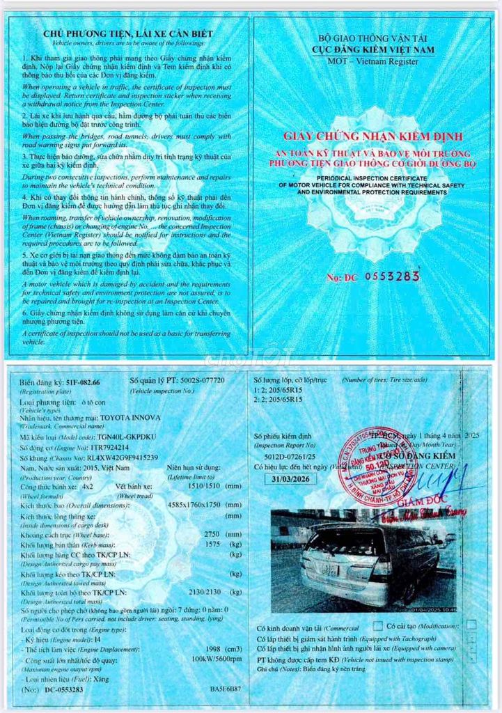 Toyota Innova 2015 2.0G - 155000 km. Mua bán Ô tô tại Huyện Củ Chi Tp Hồ Chí Minh được đăng bởi Huynh duy phuc hình 16